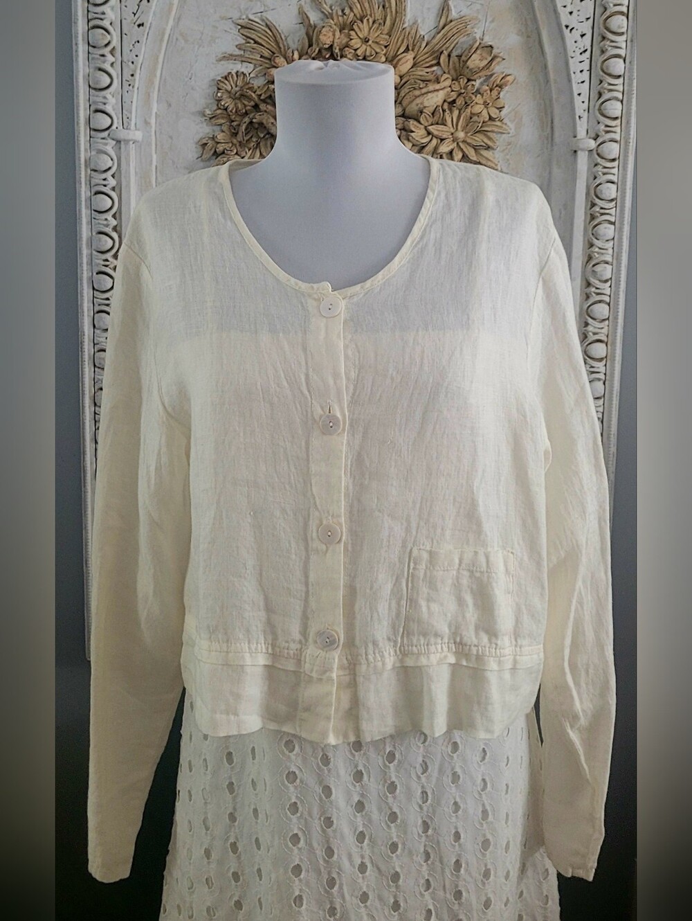 🕊 Flax Linen Button-Front Cardigan - Precious